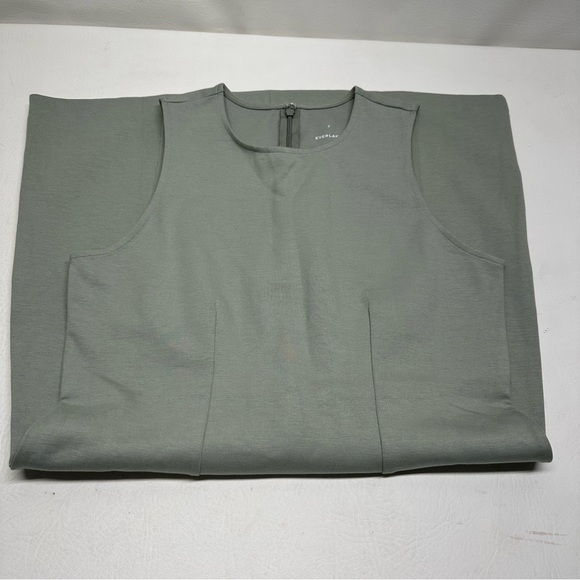 Everlane Green Sheath Mini Dress Cap Sleeve Halter - Picture 9 of 9